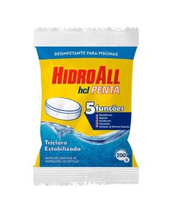 CLORO P/ PISCINA PASTILHA HIDROALL PENTA 200G