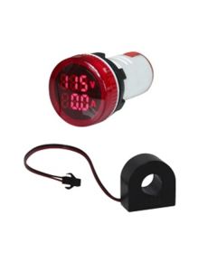SINALEIRO AMPERIMETRO E VOLTIMETRO DIGITAL ALTRONIC VERMELHO 50 A 500V 0 A 100